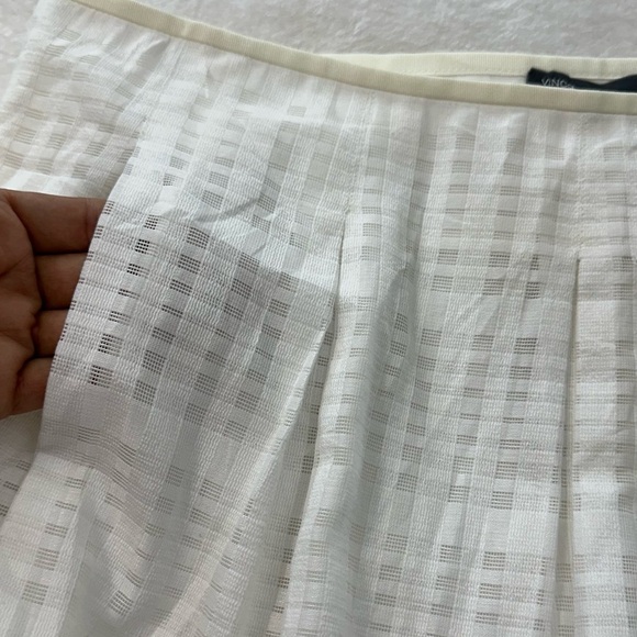 NWT Vince White A-Line Mini Skirt Pleated Size 12 - Picture 10 of 15